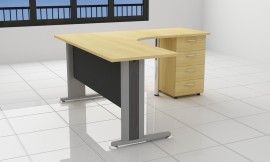 L shape executive desk