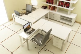 L shape executive desk